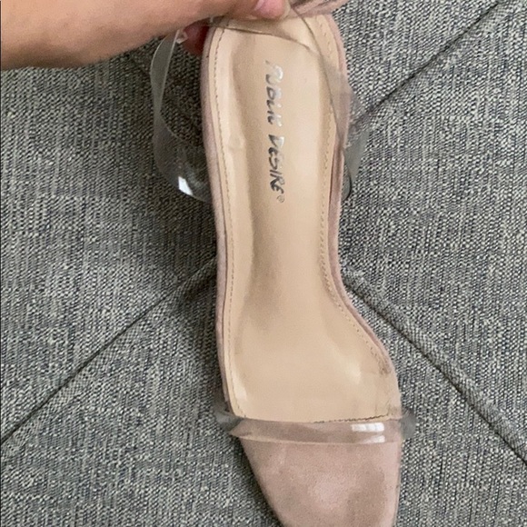 Blush lace up heeled sandals - Picture 4 of 6